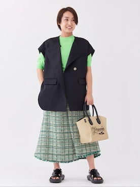 「骨格ウェイブ」｜LANVIN en Bleu STAFFさん（レディース・160cm）の冬コーディネート