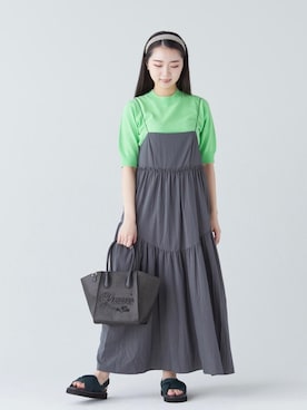 「アイテム（カチューシャ）」を使った、LANVIN en Bleu STAFFさん（レディース・162cm）の春コーディネート