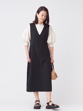 「春ワンピ」｜「アイテム（アクセサリー）」を使った、LANVIN en Bleu STAFFさん（レディース・164cm）の春コーディネート