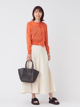 「キュロット」｜「アイテム（トートバッグ）」を使った、LANVIN en Bleu STAFFさん（レディース・166cm）の春コーディネート