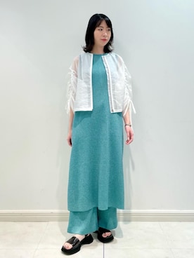 「セットアップ風」｜「アイテム（ブルゾン）」を使った、LANVIN en Bleu STAFFさん（レディース・165cm）の春コーディネート