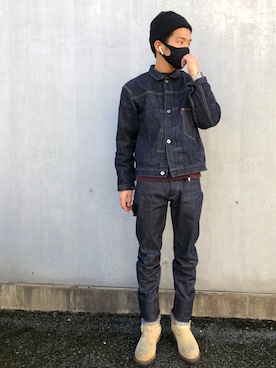 「デンハム」｜Jump.eiさん（メンズ・165cm）の冬コーディネート