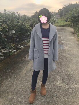 「大衣外套」｜chenさん（レディース・155cm）の冬コーディネート