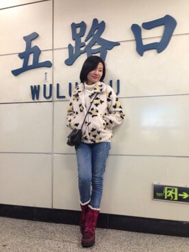 「Etam（エタム）のアイテム（ジャケット/アウター）」を使った、Garmen さん（レディース・164cm）の冬コーディネート