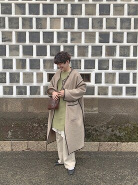 「ピスタチオ」｜「アイテム（その他アウター）」を使った、mu☺︎さん（レディース・161cm）の冬コーディネート