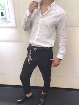 「おとなコーデ」｜「アイテム（その他トップス）」を使った、福士さん（メンズ・183cm）の秋コーディネート