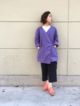 「CHEVRE（シェーブル）のアイテム」を使った、Yuka Ozawaさん（レディース・153cm）の春コーディネート