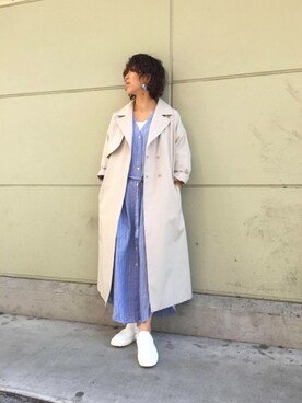 「WOOLRICH（ウールリッチ）のアイテム（ワンピース/ドレス）」を使った、Yuka Ozawaさん（レディース・153cm）の春コーディネート
