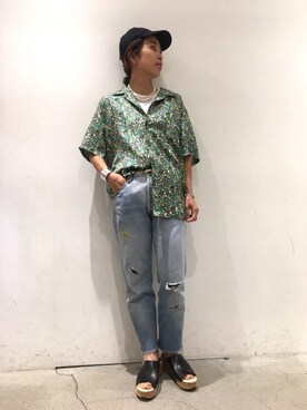 「le crabe rouge」｜Yuka Ozawaさん（レディース・153cm）の春コーディネート