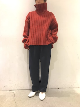 「SUPP. no one else （サップノーワンエルス）のアイテム」を使った、Yuka Ozawaさん（レディース・155cm）の秋コーディネート