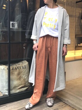 「uncut bound」｜「アイテム（スリッポン）」を使った、Yuka Ozawaさん（レディース・155cm）の冬コーディネート