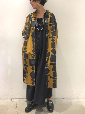 「uncut bound」｜「アイテム（スリッポン）」を使った、Yuka Ozawaさん（レディース・155cm）の春コーディネート