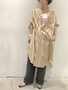 「uncut bound」｜「アイテム（ワンピース/ドレス）」を使った、Yuka Ozawaさん（レディース・155cm）の春コーディネート