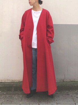 「08sircus（ゼロエイトサーカス）のアイテム（ジャケット/アウター）」を使った、Yuka Ozawaさん（レディース・155cm）の秋コーディネート