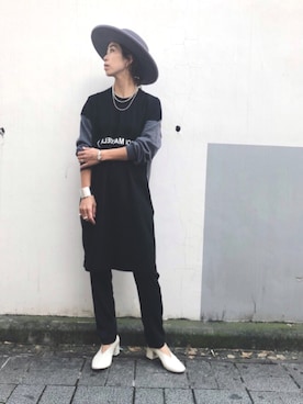 「MM6 Maison Margiela（ｴﾑｴﾑｼｯｸｽ ﾒｿﾞﾝ ﾏﾙｼﾞｪﾗ）のアイテム（ニット/セーター）」を使った、Yuka Ozawaさん（レディース・155cm）の秋コーディネート