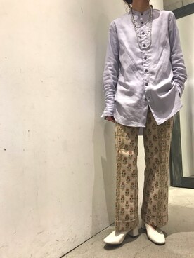 「Johnbull Private labo（ジョンブルプライベートラボ）のアイテム（トップス）」を使った、Yuka Ozawaさん（レディース・155cm）の冬コーディネート