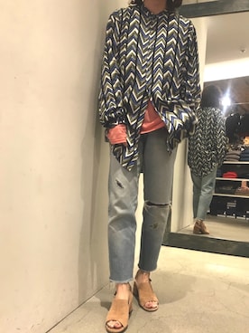 「BANANATIME（バナナタイム）のアイテム」を使った、Yuka Ozawaさん（レディース・155cm）の春コーディネート