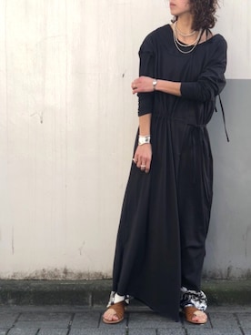 「uncut bound」｜「アイテム（ワンピース/ドレス）」を使った、Yuka Ozawaさん（レディース・155cm）の春コーディネート