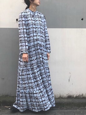 「uncut bound」｜「アイテム（ワンピース/ドレス）」を使った、Yuka Ozawaさん（レディース・155cm）の夏コーディネート