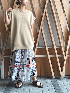 「SCOTCH & SODA（スコッチ アンド ソーダ）のアイテム」を使った、Yuka Ozawaさん（レディース・155cm）の夏コーディネート