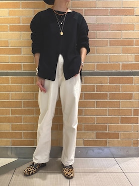 「RUMBLE RED（ランブルレッド）のアイテム」を使った、Yuka Ozawaさん（レディース・155cm）の秋コーディネート