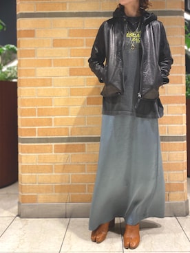 Yuka Ozawaさん（レディース・155cm）の冬コーディネート