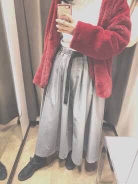 「AVAN LILY（アヴァンリリィ）のアイテム（その他アウター）」を使った、カナピさん（レディース・160cm）の冬コーディネート