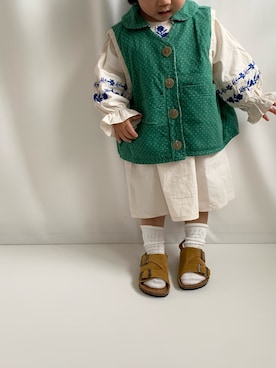 「アイテム（ワンピース/ドレス）」を使った、韓国子供服HUM.さん（キッズ・90cm）の春コーディネート