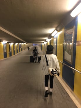 「TOMMY（トミー）のアイテム（バッグ）」を使った、超好吃橘子味的さん（レディース・165cm）の冬コーディネート