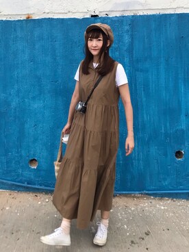 「handmade」｜「アイテム（ワンピース/ドレス）」を使った、am62rさん（レディース・163cm）の春コーディネート