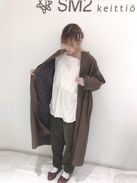 「Samansa Mos2 blue（サマンサモスモスブルー）のアイテム（バレエシューズ）」を使った、ᵀᴼᴹᴼᴹᴵさん（レディース・159cm）の秋コーディネート