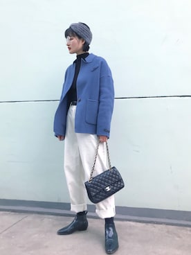 「initial（イニシャル）のアイテム（ブーツ）」を使った、iwang.cさん（レディース・162cm）の冬コーディネート
