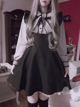 「メンヘラ」｜「アイテム（ピンク系）」を使った、𝔐𝔢𝔩さん（レディース・167cm）の冬コーディネート