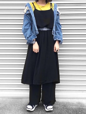 「YECCA VECCA（イェッカヴェッカ）のアイテム（ジャケット/アウター）」を使った、Yurinaさん（レディース・165cm）の春コーディネート