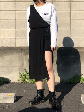 「JEANASIS（ジーナシス）のアイテム（ワンピース/ドレス）」を使った、Yurinaさん（レディース・165cm）の秋コーディネート