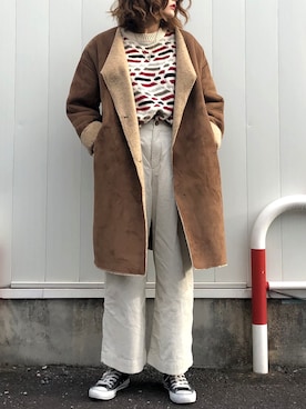 「CIAOPANIC（チャオパニック）のアイテム（その他アウター）」を使った、Yurinaさん（レディース・165cm）の冬コーディネート