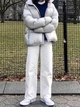 「shiyoh」｜「アイテム（ダウンジャケット/コート）」を使った、Yurinaさん（レディース・165cm）の春コーディネート