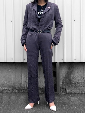 「ISSEY MIYAKE（イッセイミヤケ）のアイテム（ジャケット/アウター）」を使った、Yurinaさん（レディース・165cm）の春コーディネート