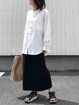 「NOT CONVENTIONAL（ノットコンベンショナル）のアイテム」を使った、Yurinaさん（レディース・165cm）の春コーディネート