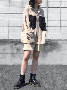 「SUPERTHANKS」｜「アイテム（ブーツ）」を使った、Yurinaさん（レディース・165cm）の夏コーディネート
