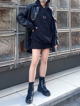 ライダースジャケットを使った モードストリート のレディース人気ファッションコーディネート Wear