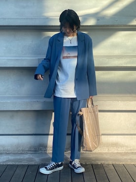「春めきシューズ」｜「アイテム（セットアップ）」を使った、Yurinaさん（レディース・166cm）の春コーディネート