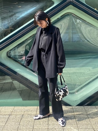 poyo × ユウ ×INTER FACTORY バルーン袖オーバートロミシャツ 新色追加⁄ユニセックス ファッションインフルエンサー poyo × ユウ