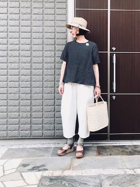 「dansko（ダンスコ）のアイテム（サンダル）」を使った、na.さん（レディース・160cm）の夏コーディネート