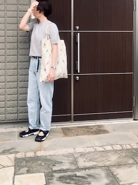 「R&D.M.Co OLDMAN’S TAILOR（オールドマンズテイラー）のアイテム」を使った、na.さん（レディース・160cm）の夏コーディネート