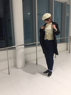 「JUNRED（ジュンレッド）のアイテム（ダウンジャケット/コート）」を使った、MOTOCHIKAさん（レディース・167cm）の春コーディネート