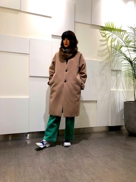 「JUNRED（ジュンレッド）のアイテム（その他アウター）」を使った、MOTOCHIKAさん（レディース・168cm）の冬コーディネート