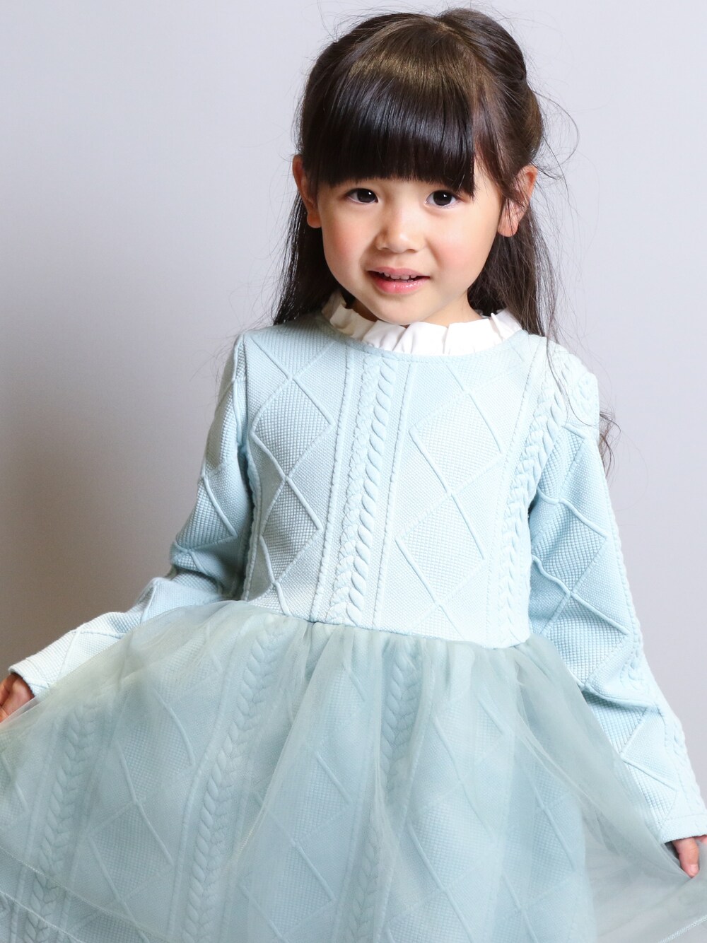 「韓国子供服のアイテム（ワンピース、グリーン系）」を使った、may.さん（キッズ・90cm）の夏コーディネートの1枚目の写真