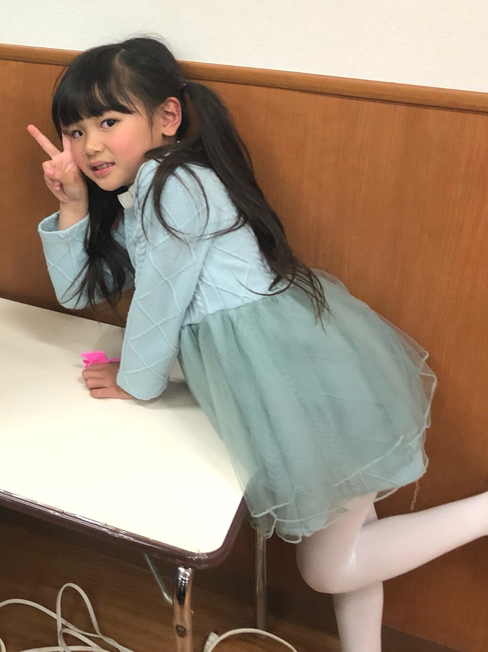 「幼稚園茶話会」｜「韓国子供服のアイテム（ワンピース、ブラック系）」を使った、may.さん（キッズ・110cm）の夏コーディネートの1枚目の写真
