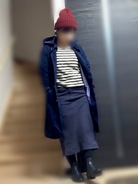 「AIGLE（エーグル）のアイテム（トレンチコート）」を使った、A       さん（レディース・151cm）の冬コーディネート